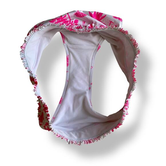 Vineyard Vines Palms and Plumeria Smocked Bikini Bottoms‎ Size M Pink Vacation - Picture 5 of 8